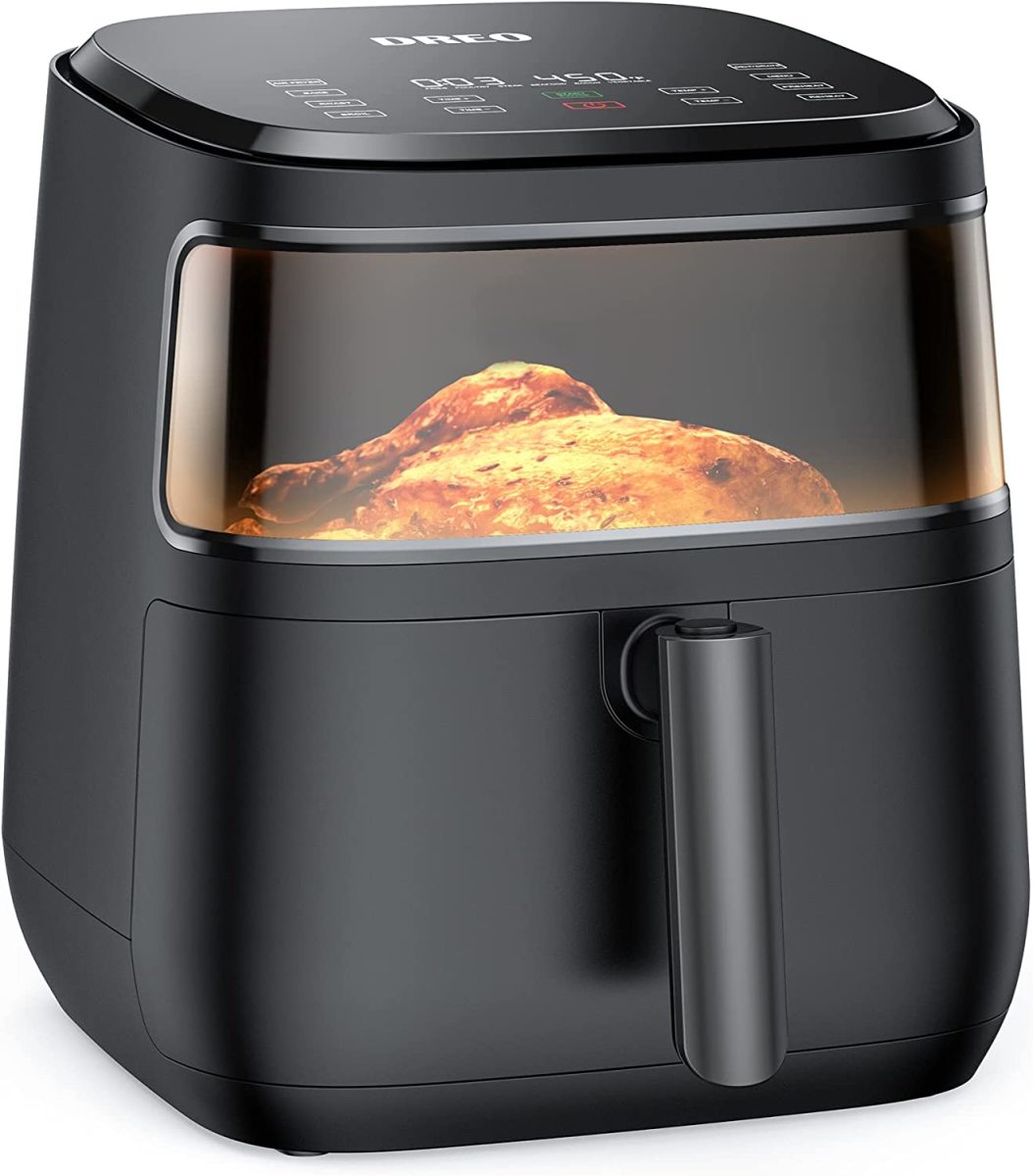 Air Fryer 5-Qt For Quick And Easy Meals, UP To 450°F, Quiet Operation, 85%  Oil-less, 10 Customizable Functions In 1, Compact, Dishwasher Safe, Gray