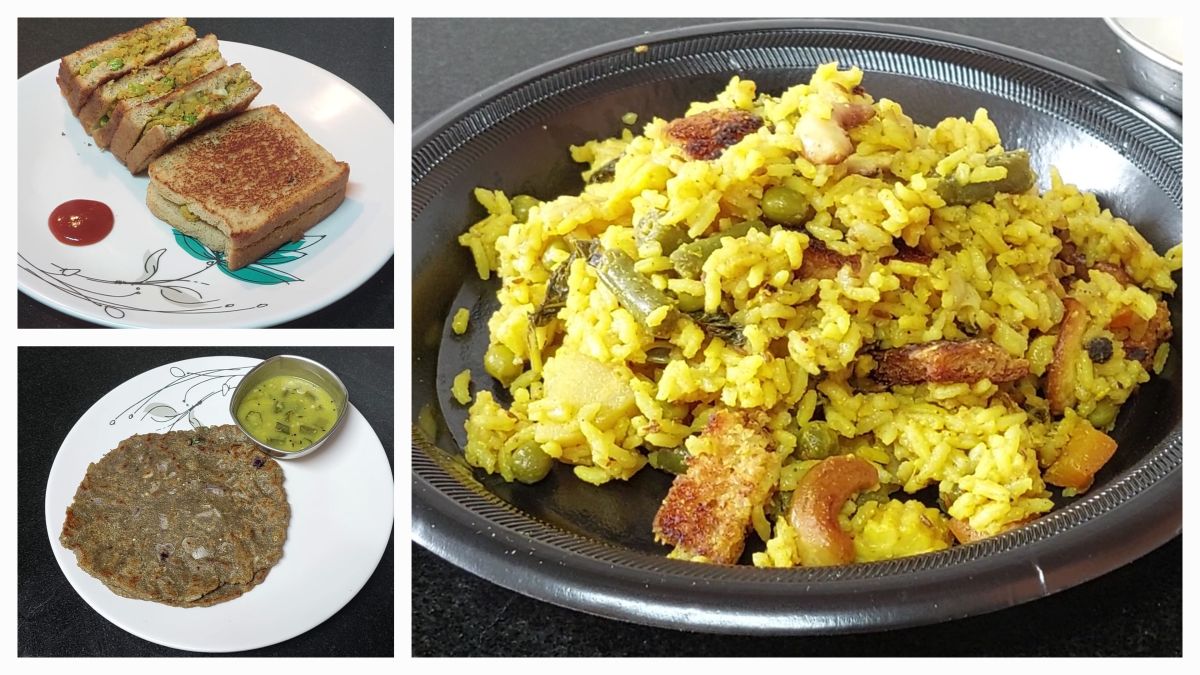 3 Instant Breakfasts: Potato Sandwich, Bread Pulao and Bajra Flour Roti