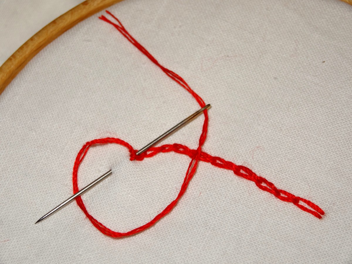 Hand Embroidery: How to Make a Chain Stitch