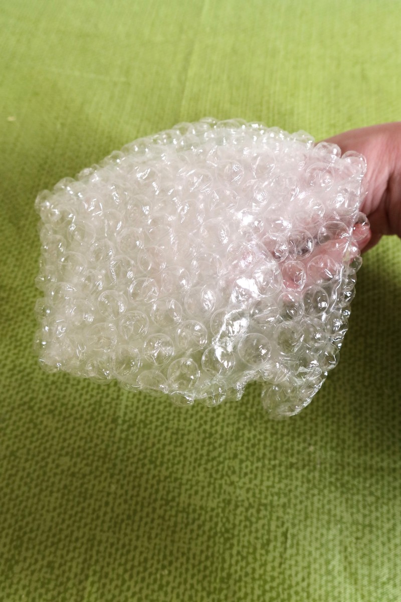 Stamped Hydrangea Bubble Wrap Craft for Toddlers - Views From a