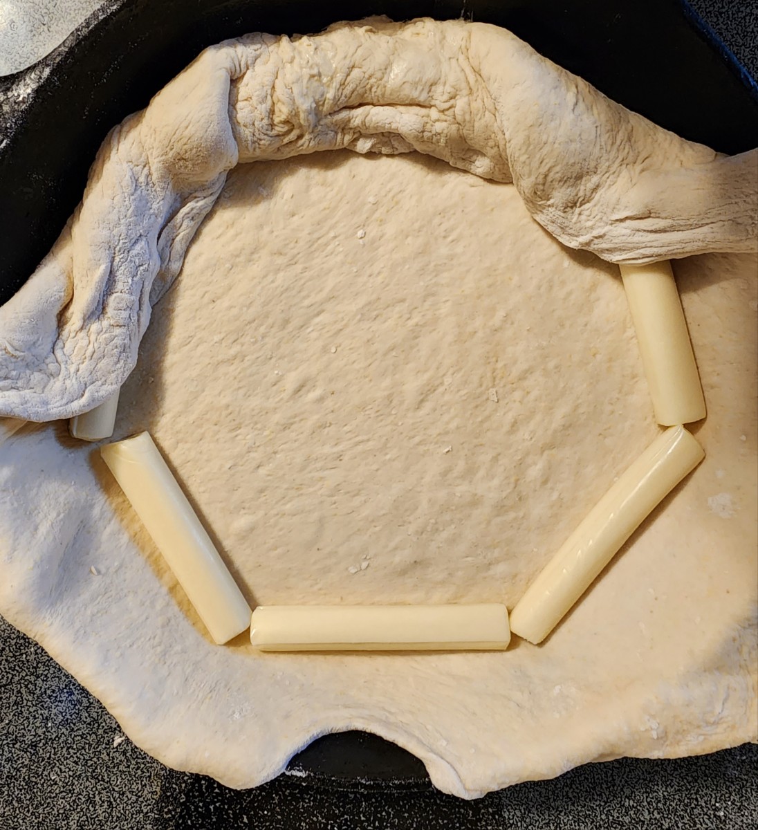 Cast Iron Skillet Stuffed Crust Pizza Recipe Delishably