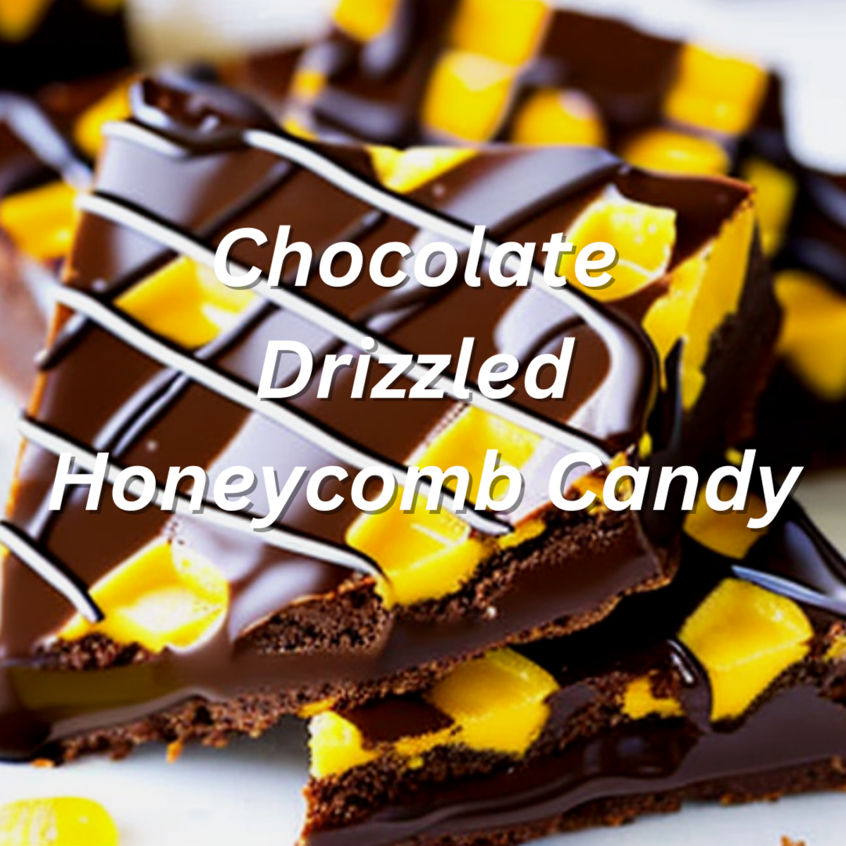 Chocolate Drizzled Honeycomb Candy
