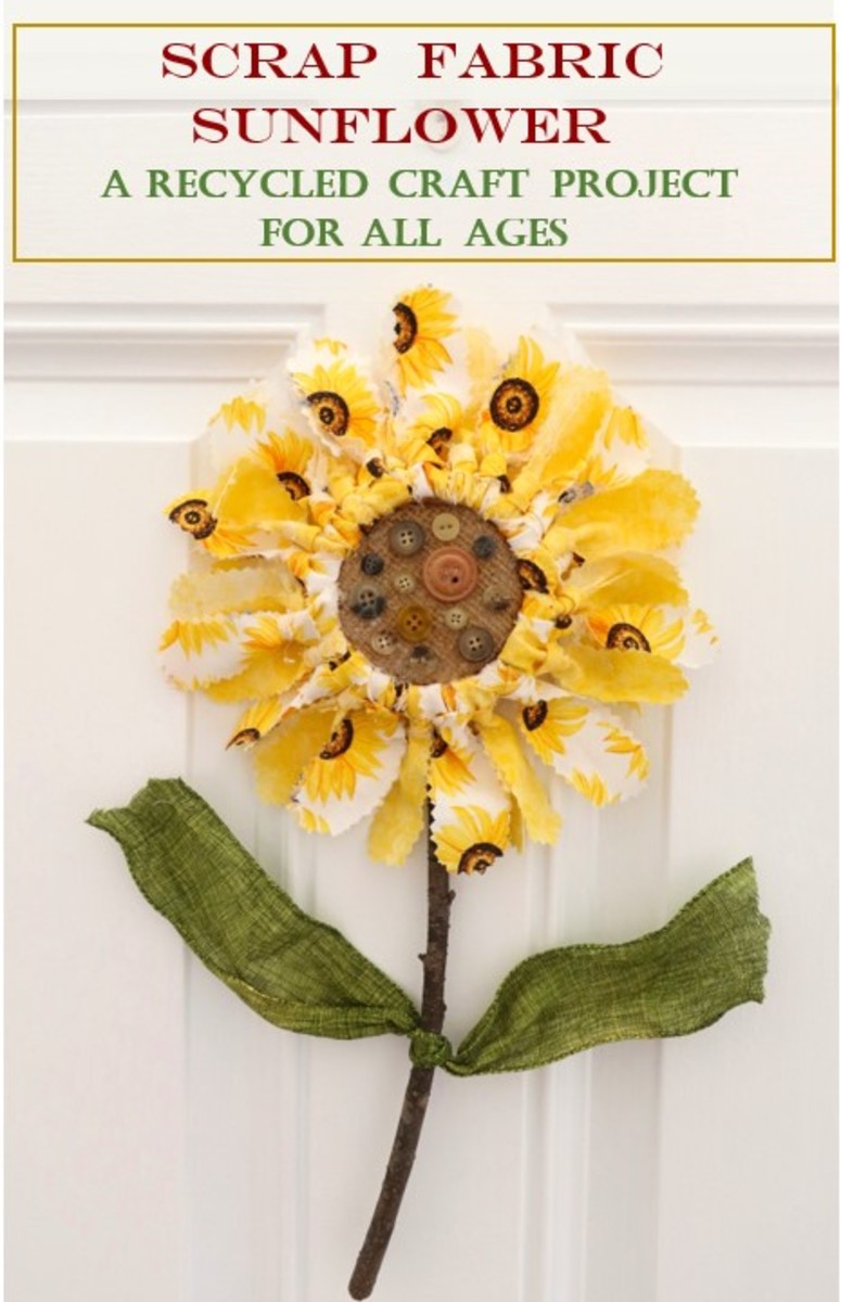 How to Make a Cheerful Scrap Fabric Sunflower Decoration