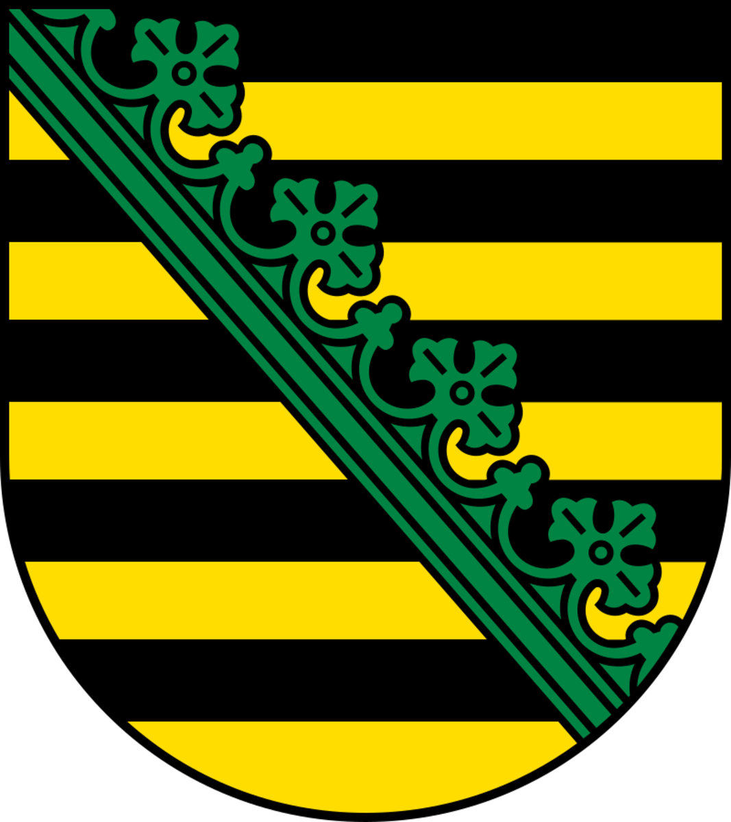 The Ernestine line of the House of Wettin used this coat of arms.
