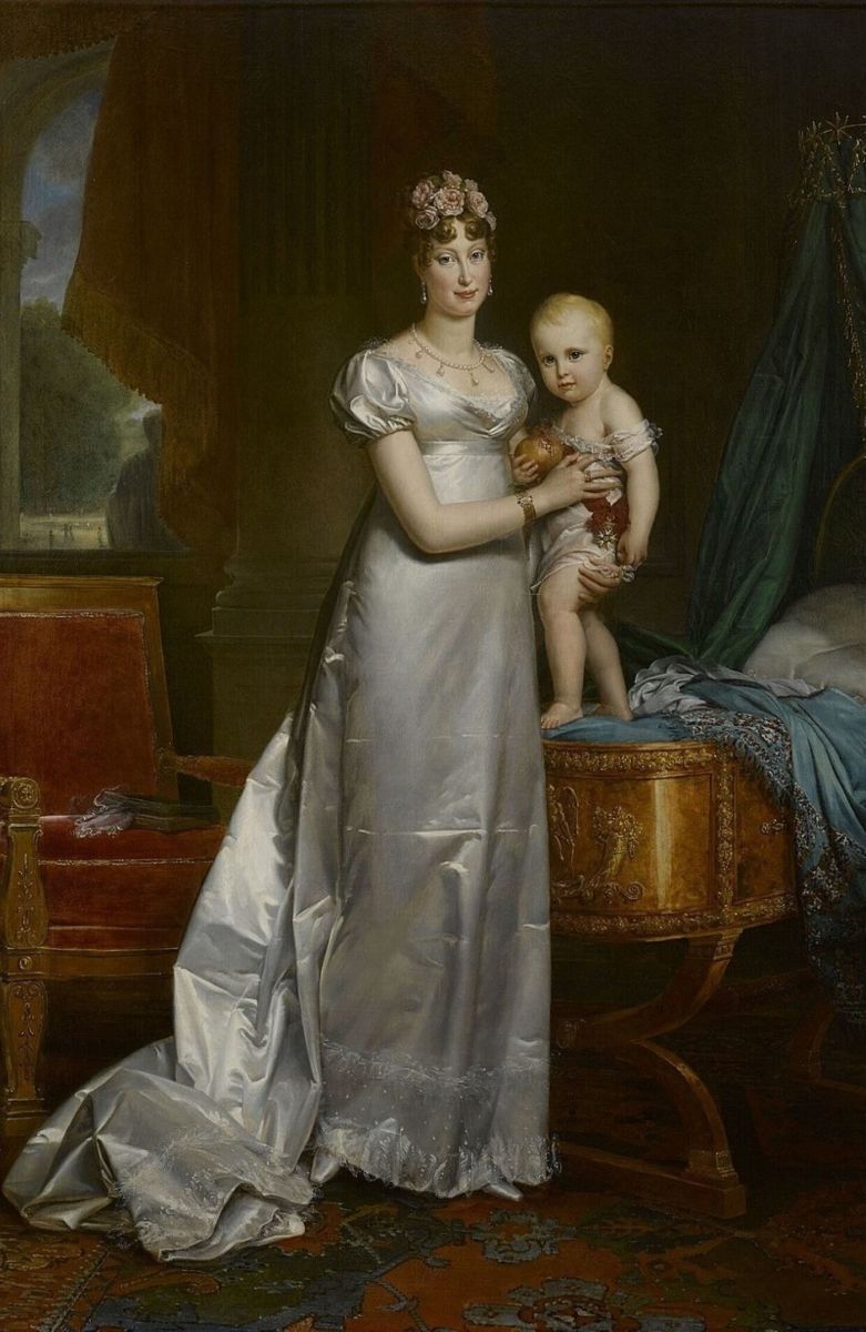 Baby Napoleon with his mother Marie-Louise of Austria