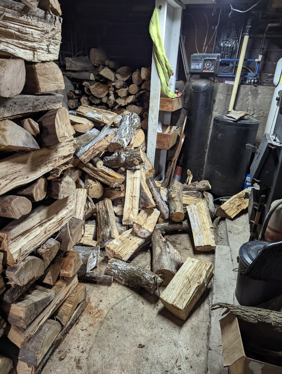 Wood Burning - Chute Method for Moving Firewood