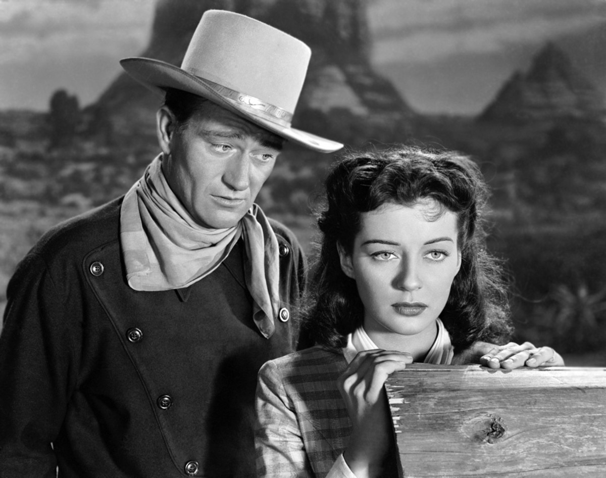 John Wayne and Gail Russell in "Angel and the Badman," 1947