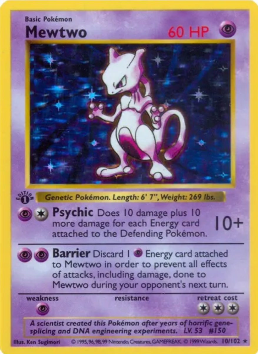 Pokémon Tcg 5 Of The Rarest And Most Valuable Mewtwo Cards Hobbylark 