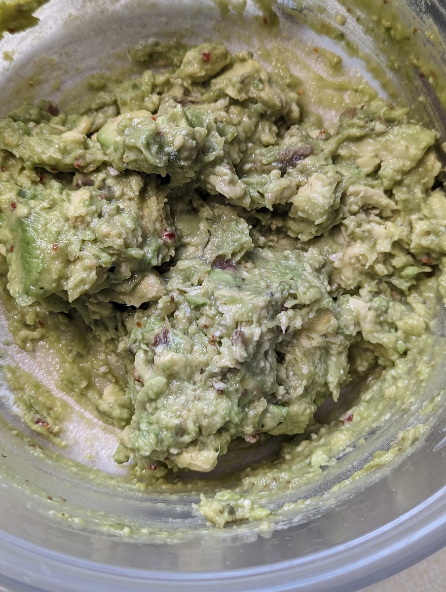 Guacamole - Squished up Avocado with Seasoning