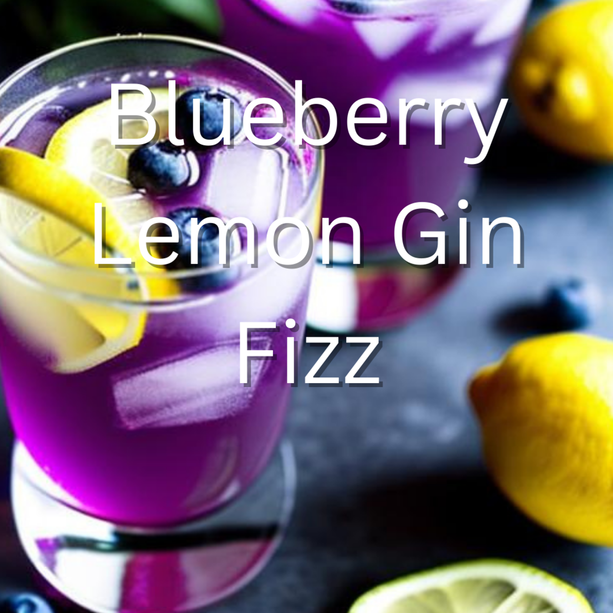 Blueberry Lemon Gin Fizz