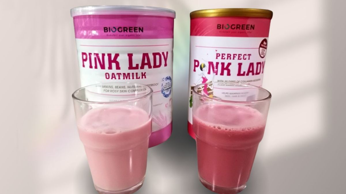 Health Drink Biogreen Pink Lady and Perfect Pink Lady Oat Milk Drink, Which Is Better? a Review