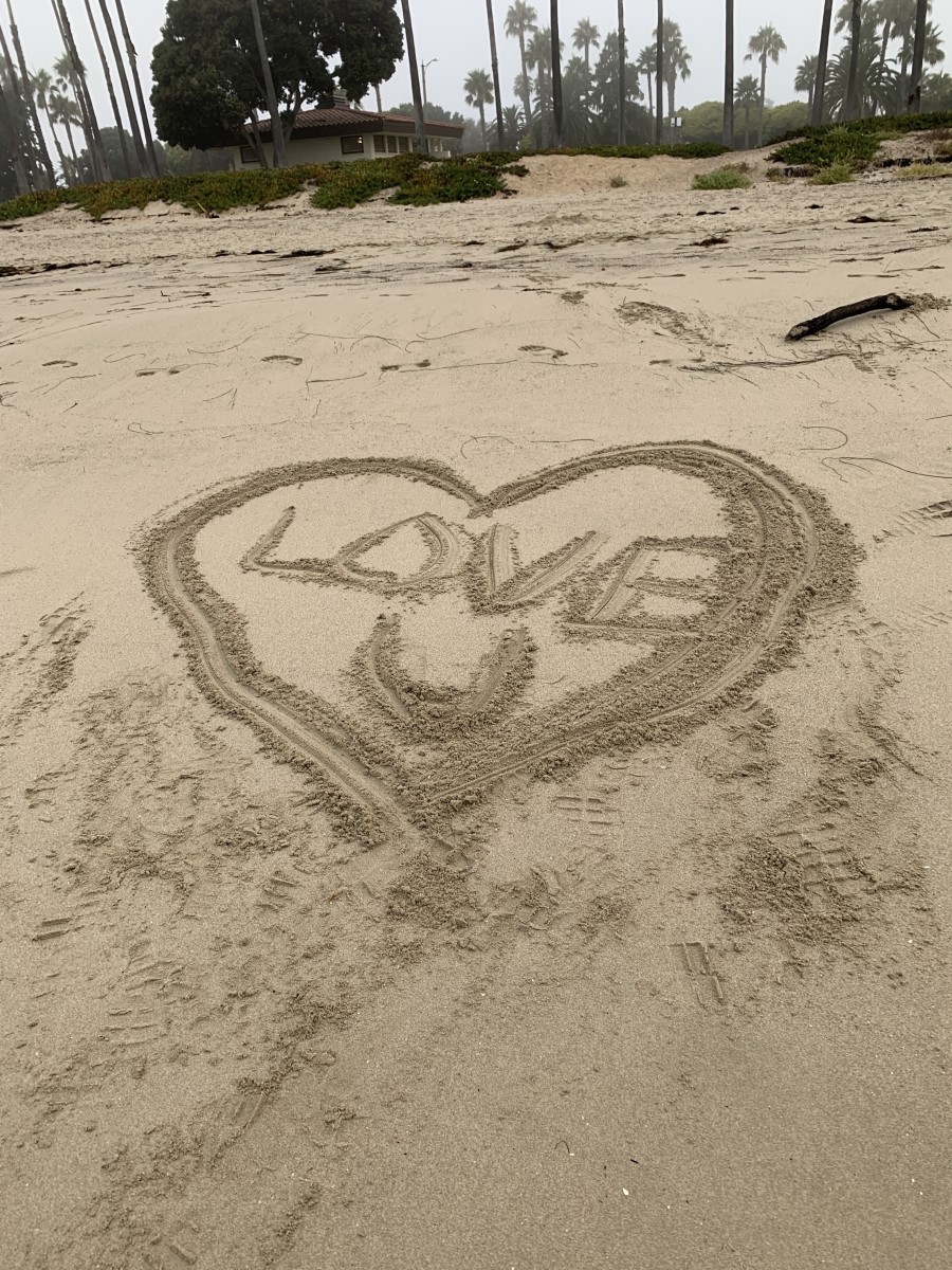 Love Poem: Hearts in Sand