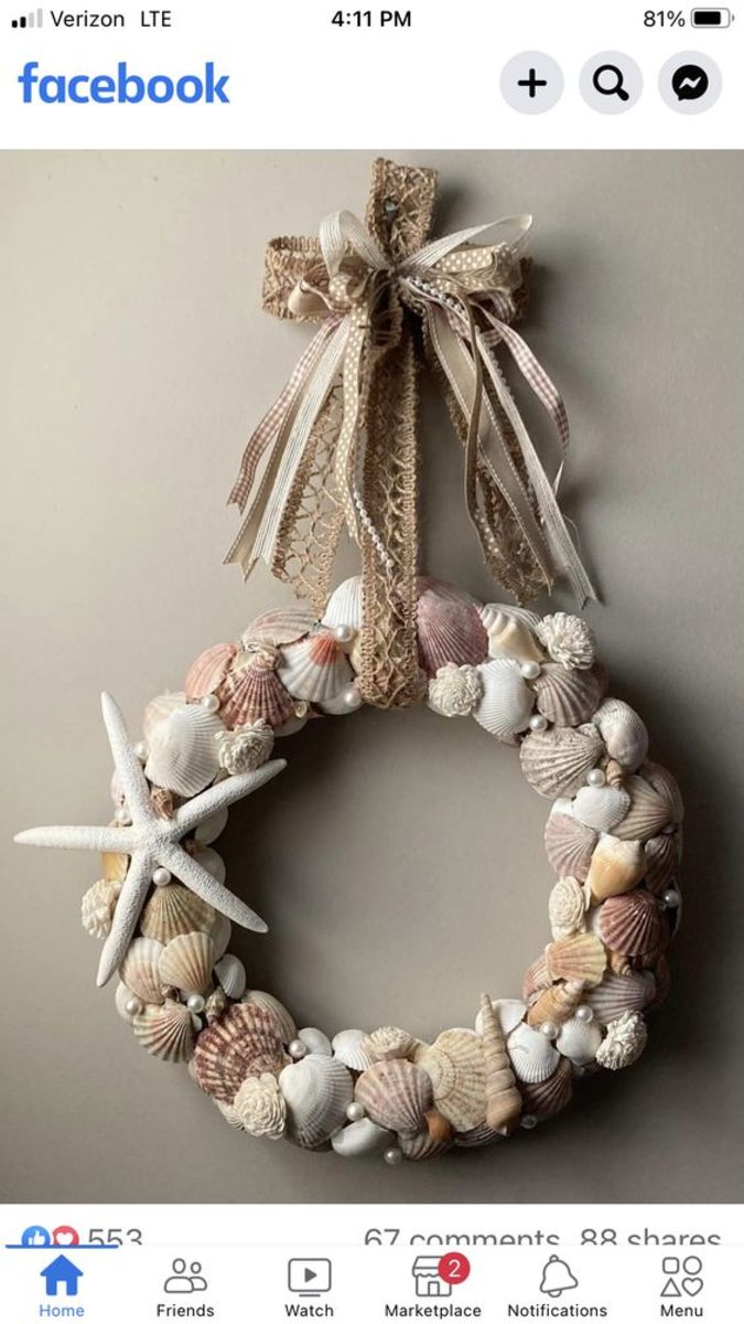 How to Make a Seashell Wreath - FeltMagnet