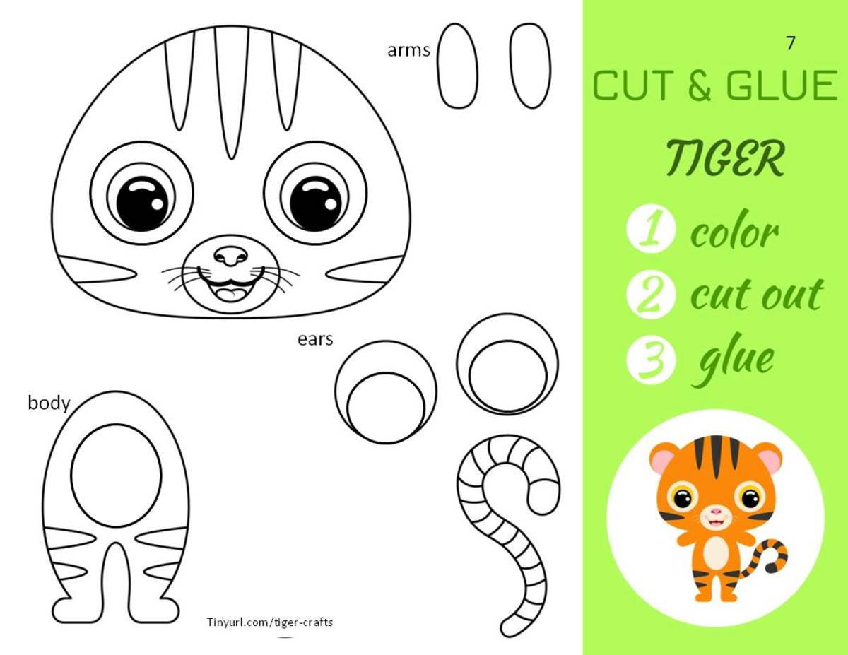 11 Easy Tiger Crafts With Printable Templates - Feltmagnet