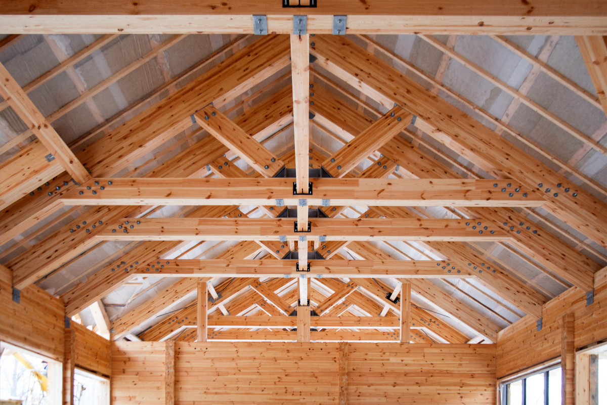 reinforce roof with trusses and rafter ties