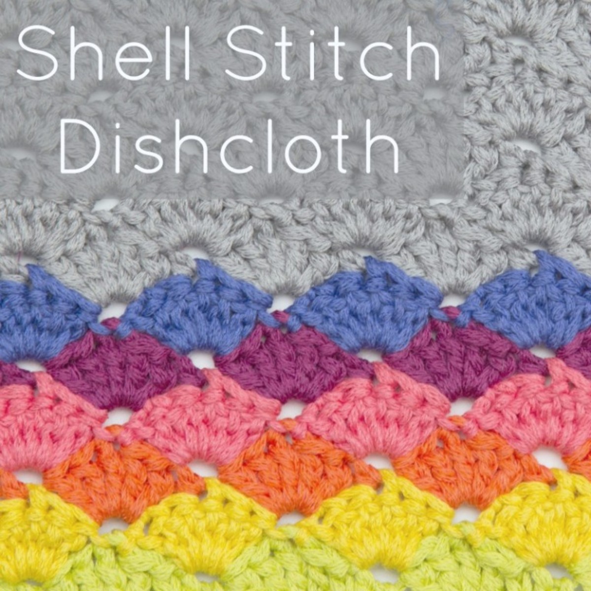 Crunchy Stitch Crochet Dishcloth Pattern - Petals to Picots
