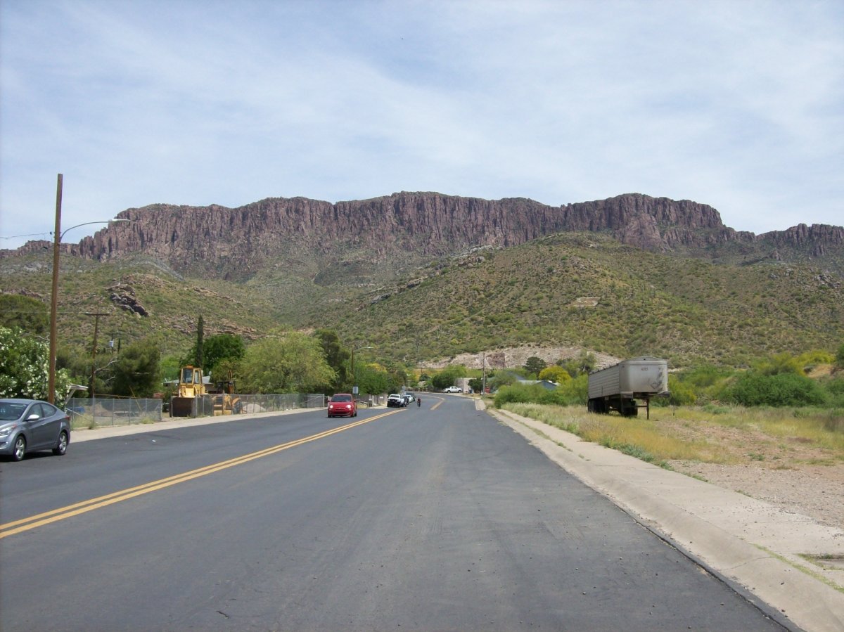 Apache Leap as seen from Sunset Drive, Superior, Arizona 
