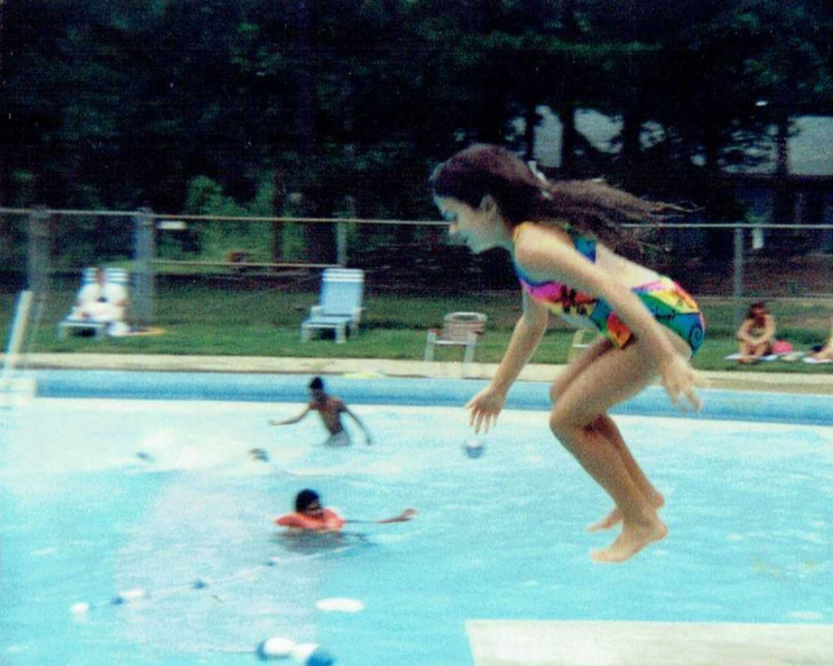 8 years old at summer camp -- I'd been flipping off of diving boards my entire life. I, therefore, entered ballet with some concept of movement mastery.
