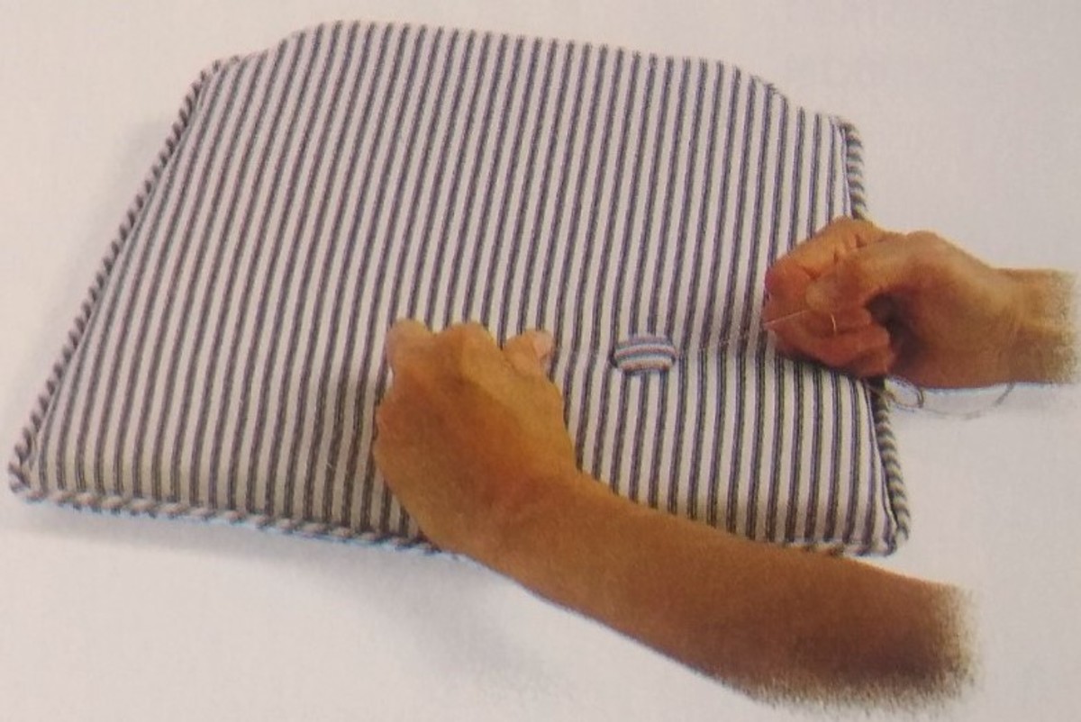 How to Make a Simple Seat Cushion with Buttons and Ties HubPages
