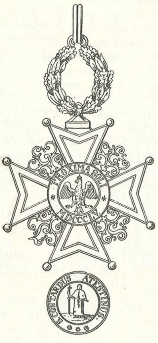 The Order of the Eagle of Este was established by Francesco V in 1855. 