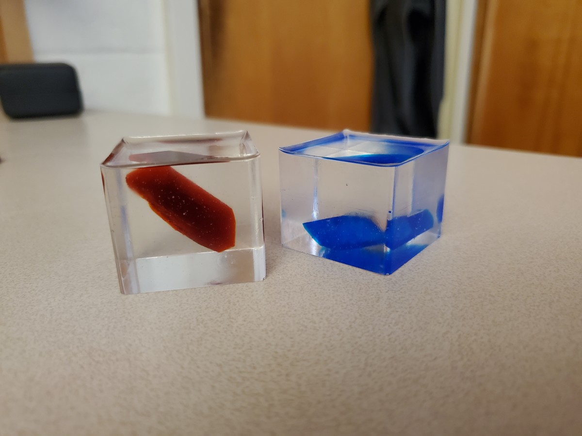 Twelve chemical crystals!