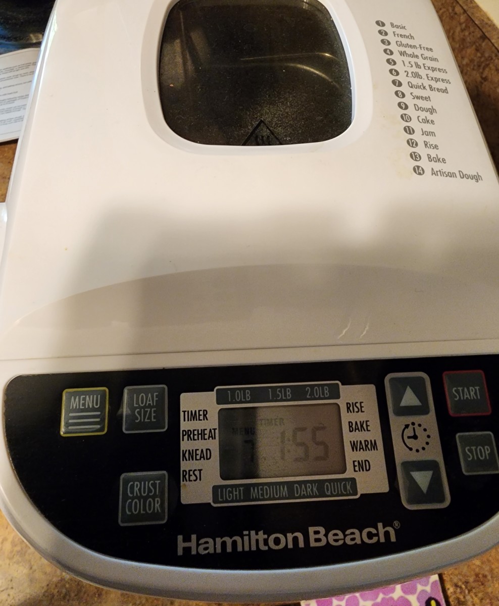 Hamilton Beach Artesian Bread Maker Machine Owner & Recipe 