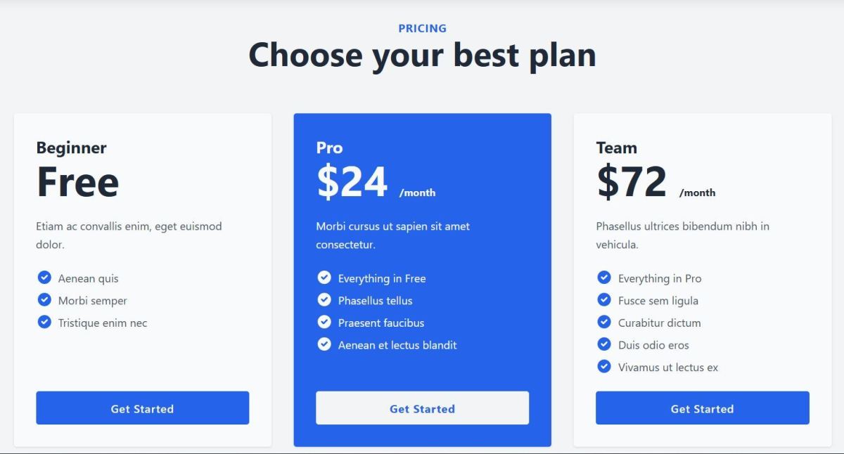 8 Best React Pricing Tables You Can Add to Your Site: The Ultimate List ...