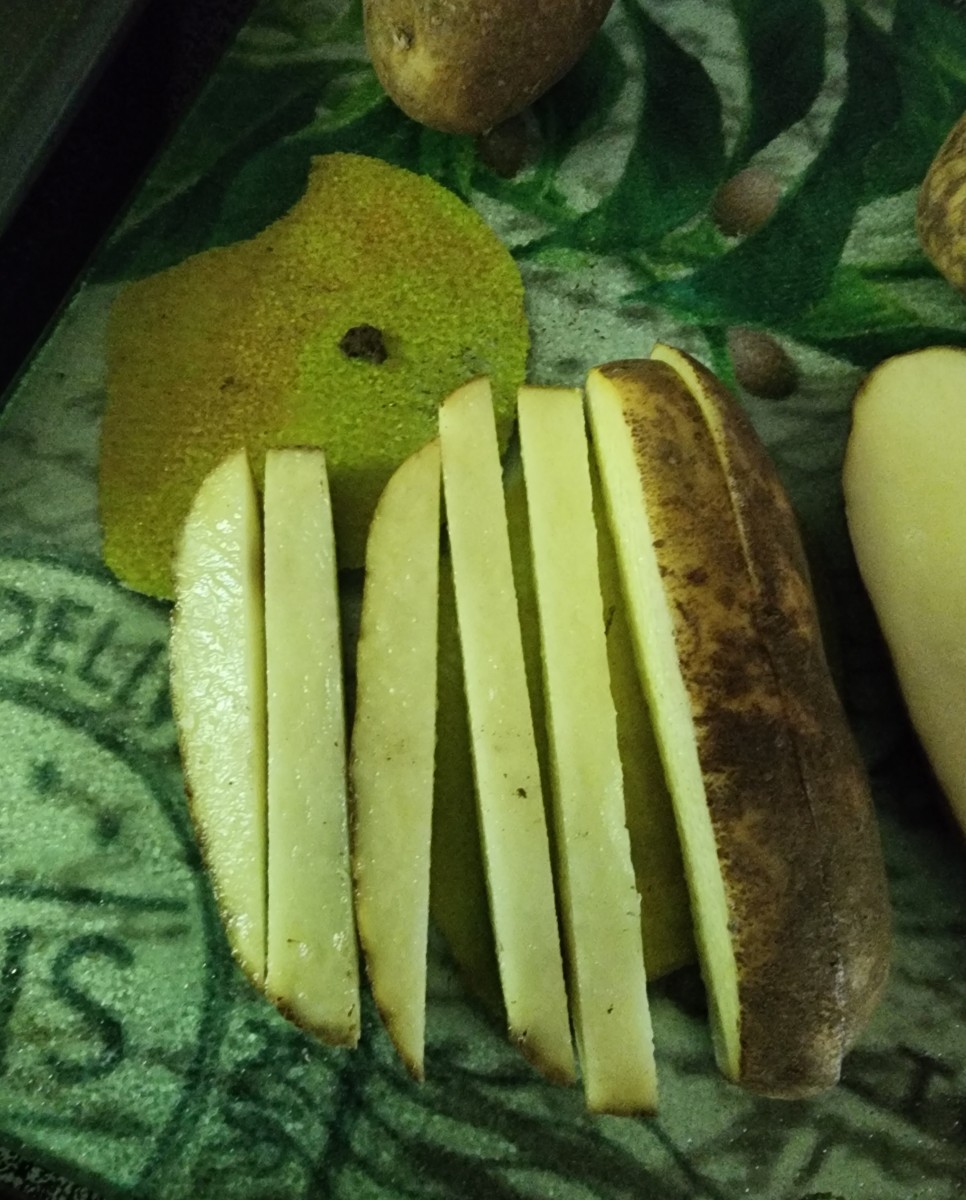 Black Garlic Oven Baked Potato Fries Recipe Delishably