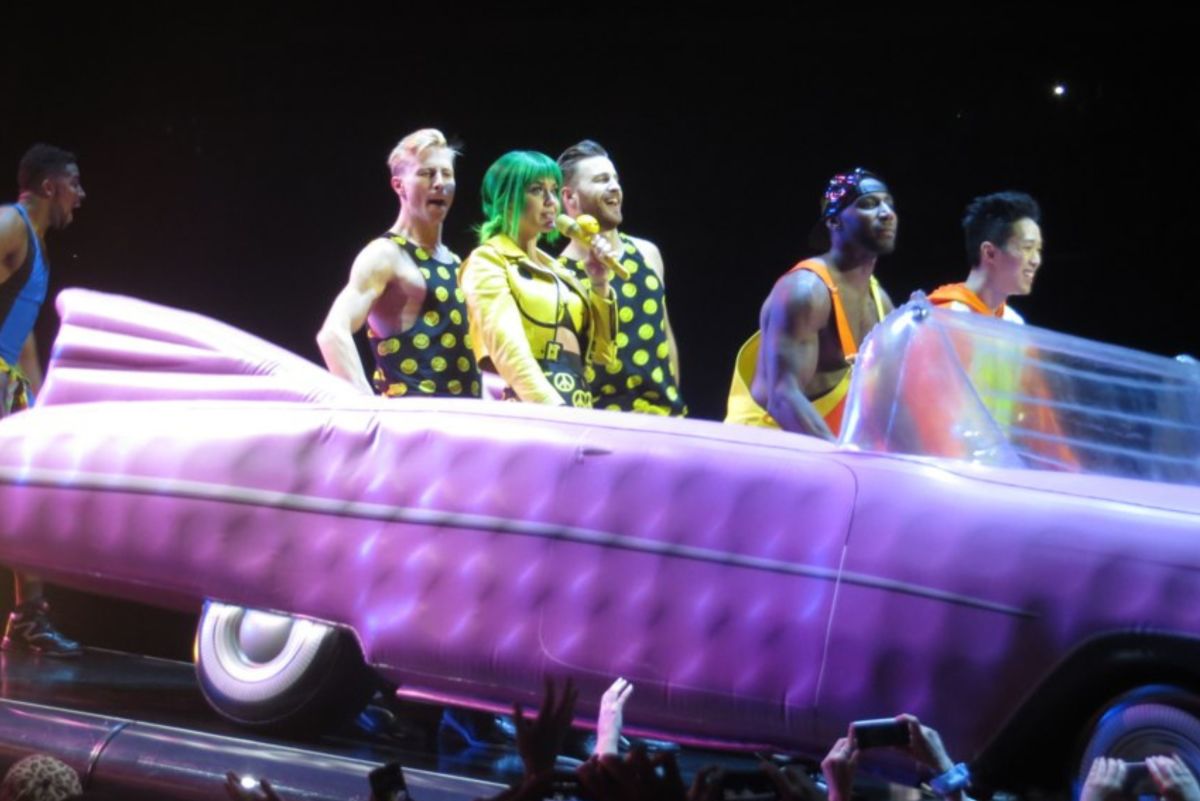 Katy Perry performing "Last Friday Night (T.G.I.F.)" in 2014