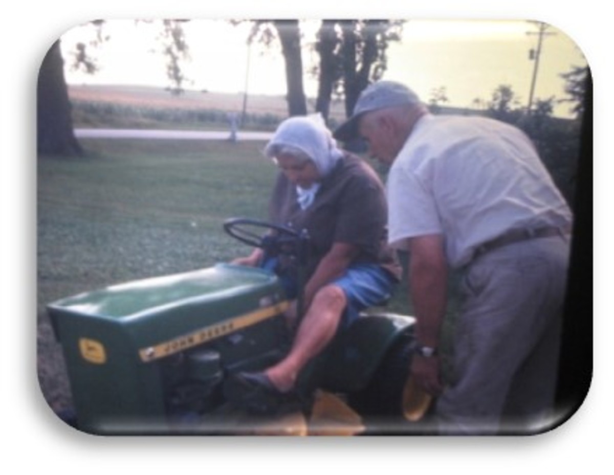 Grandma Test Drives Our Lawn Tractor HubPages