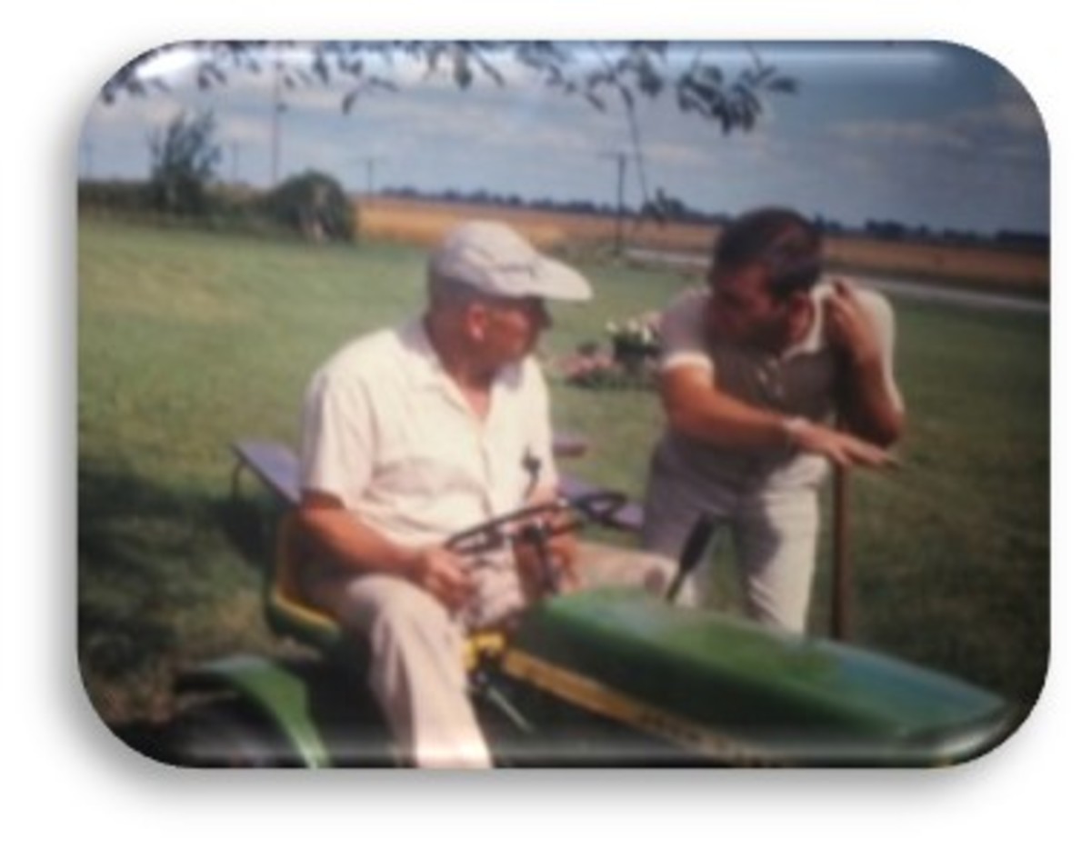 Grandma Test Drives Our Lawn Tractor