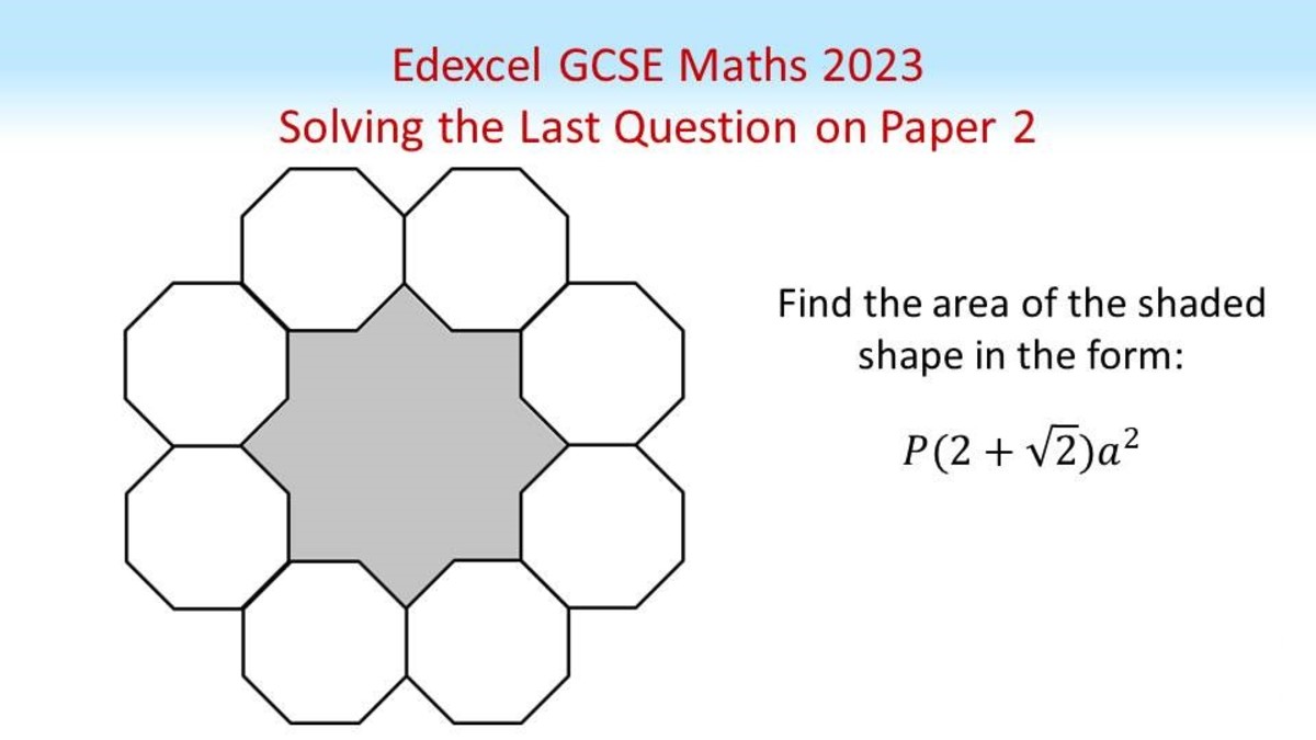 Edexcel GCSE Maths Exam 2023 - How To Solve the Final Octagon Question
