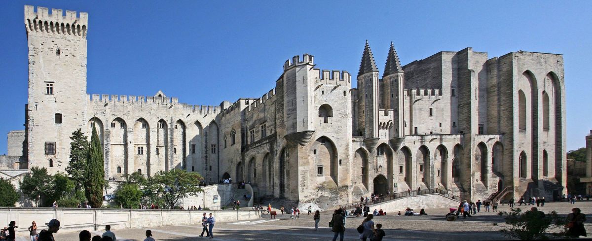 The Papal Palace in Avignon, France.