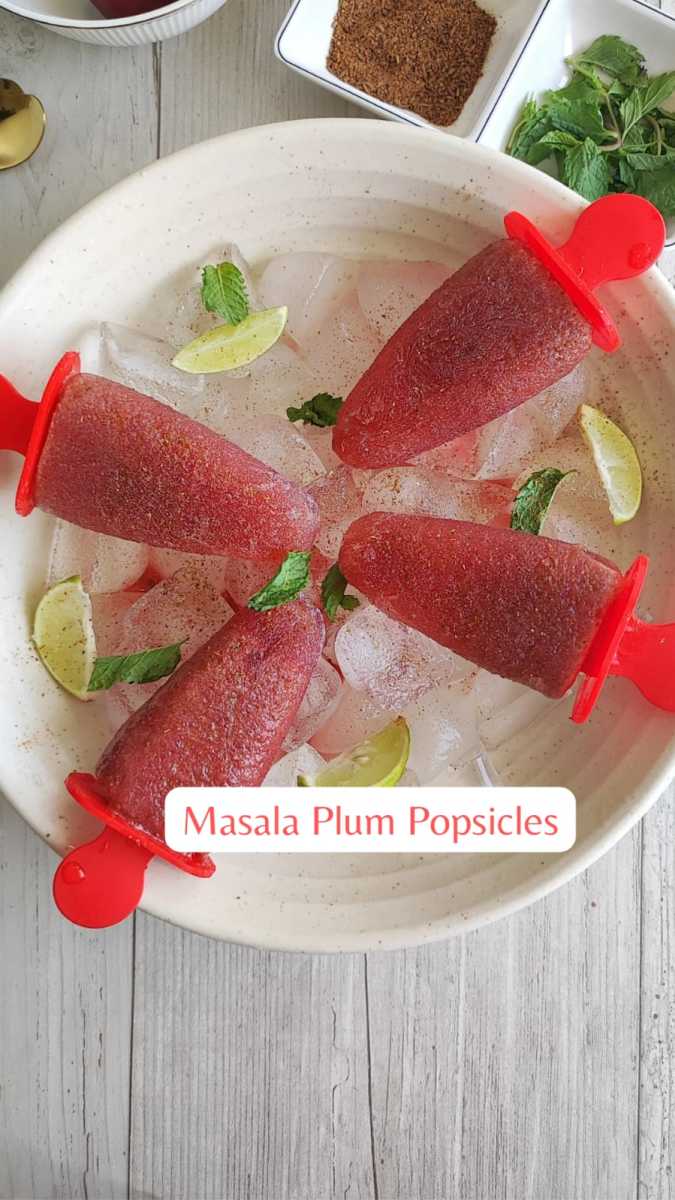 Frozen Bliss: Masala Plum Popsicles With Coconut Water - A Refreshing Summer Treat Recipe