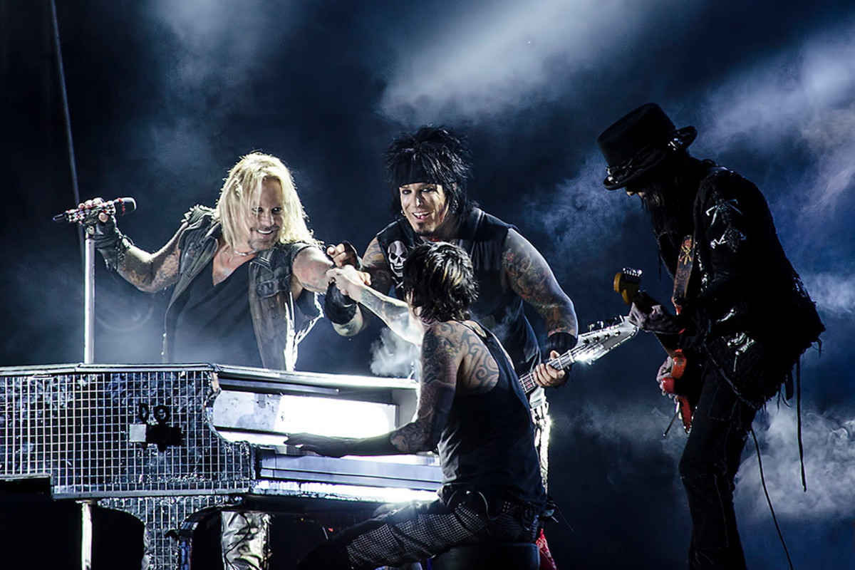 Mötley Crüe performing live in 2012