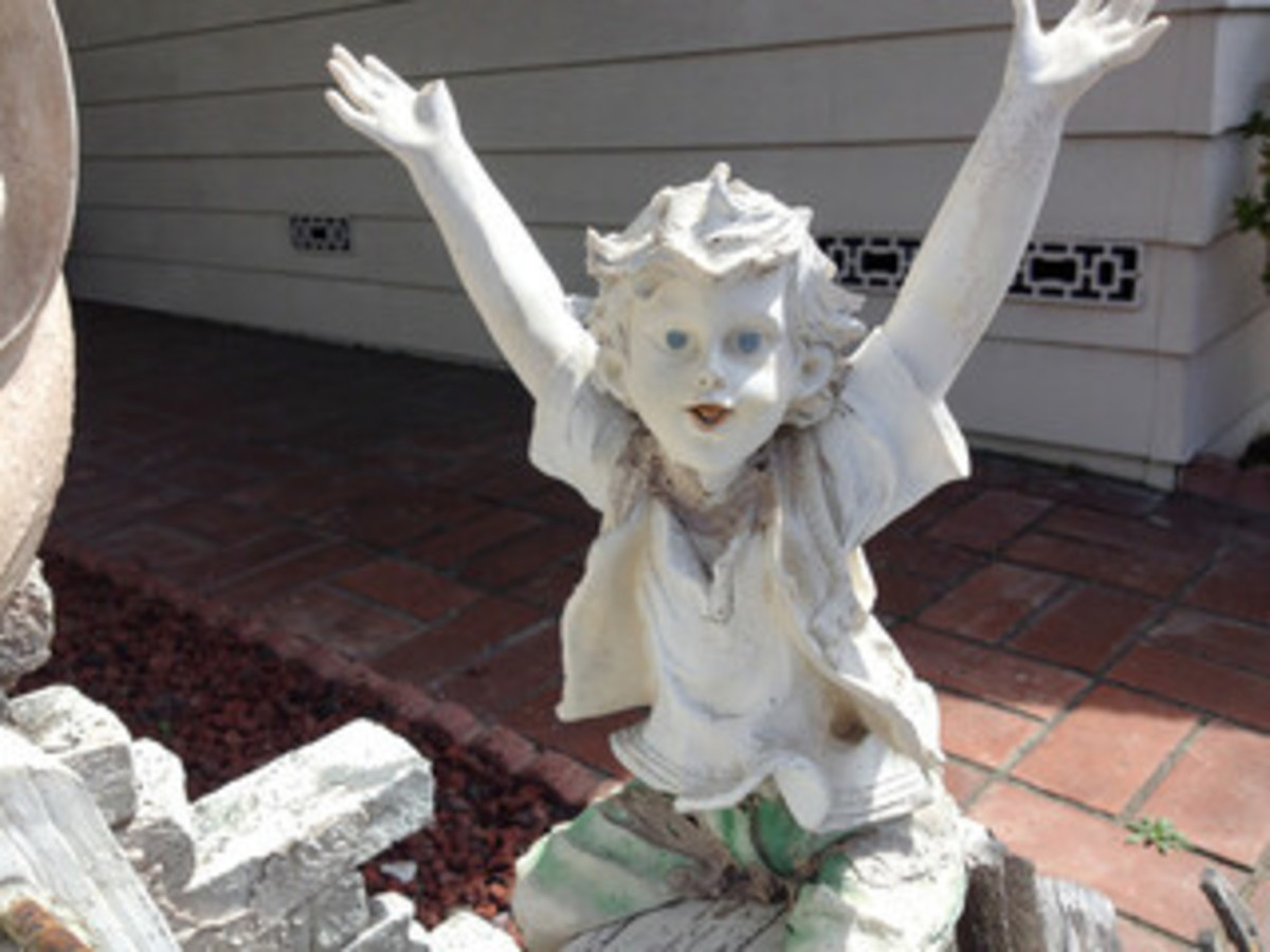 Look What I Made for My Yard From Concrete-Garden Statues