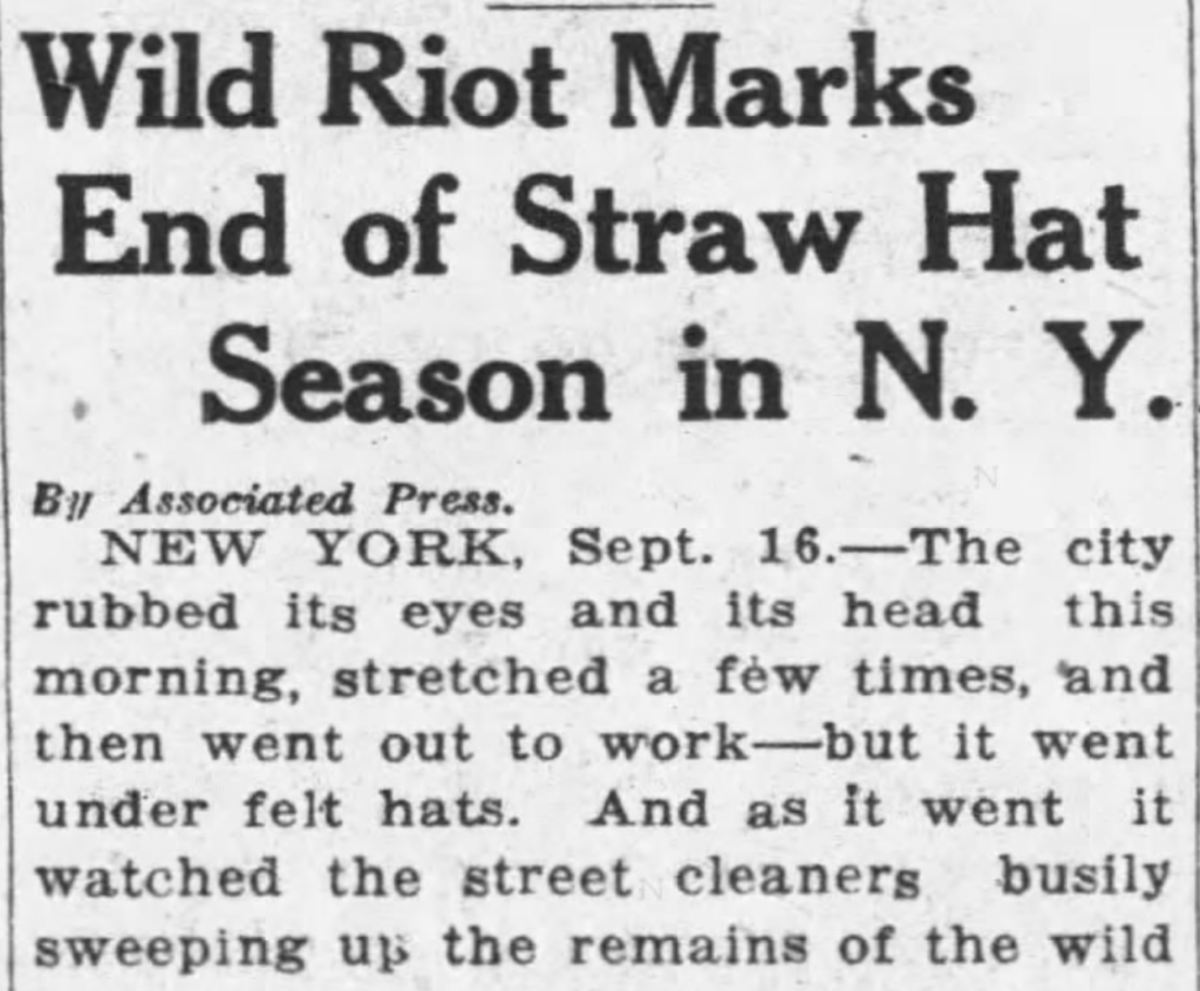 A Joke Too Far The Straw Hat Riots of 1922. HubPages