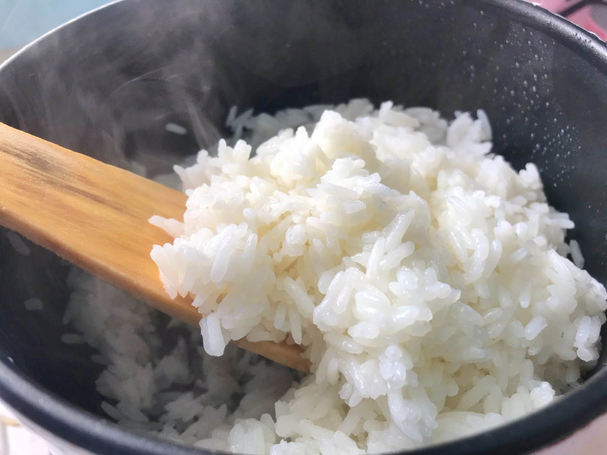 Steam rice cooking фото 12