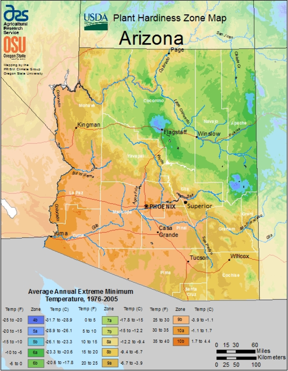 Hardness zones in Arizona
