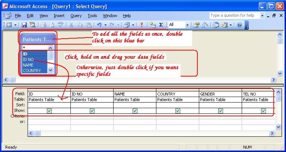 How To Create Queries Using Microsoft Access 2003 Hubpages 4557