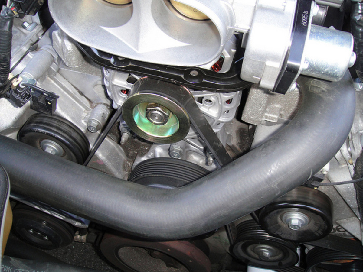 how to put a alternator belt on