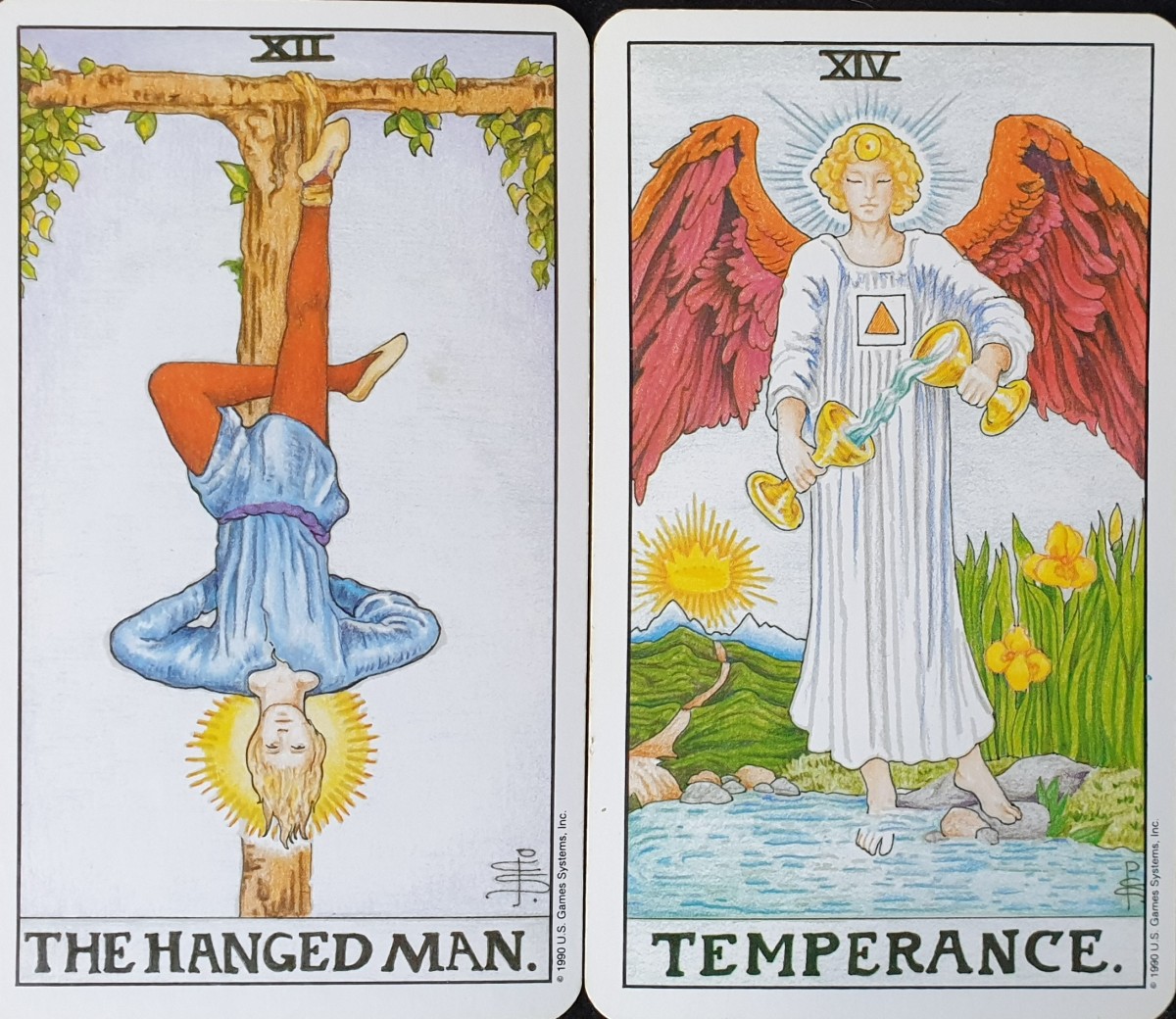 The Hanged Man and Temperance Together in a Tarot Reading: Finding ...