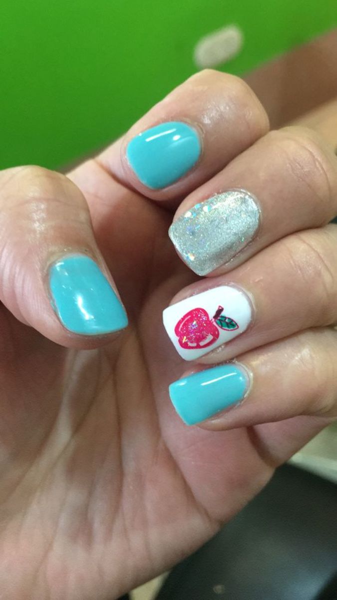 ehmkay nails: Apple Nail Art for Rosh Hashanah