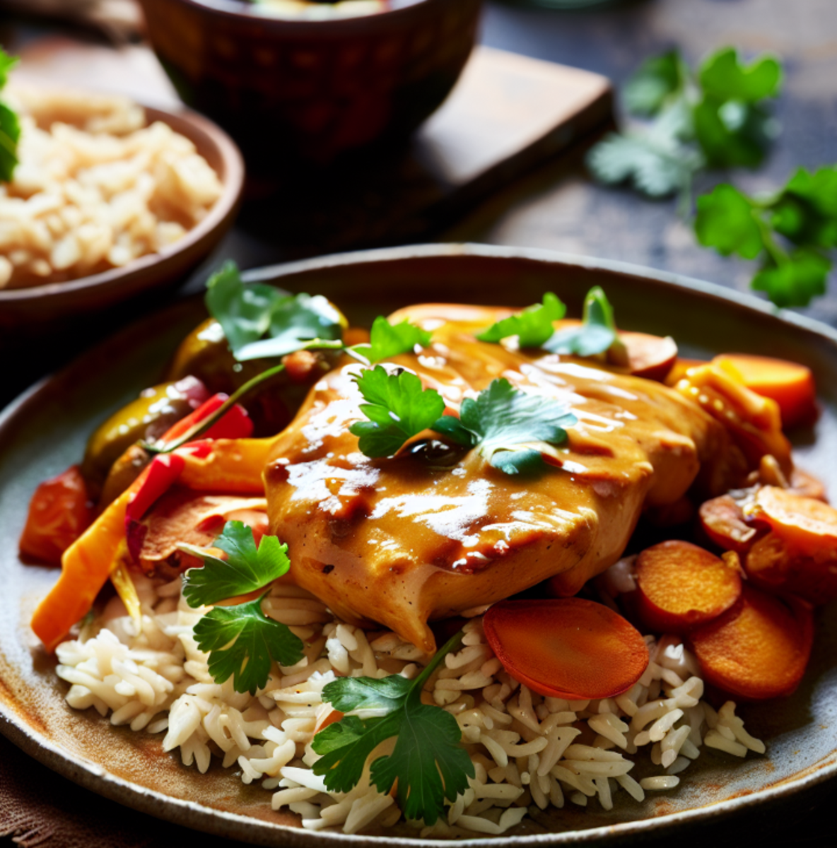 Easy Curry Chicken with Basmati Rice