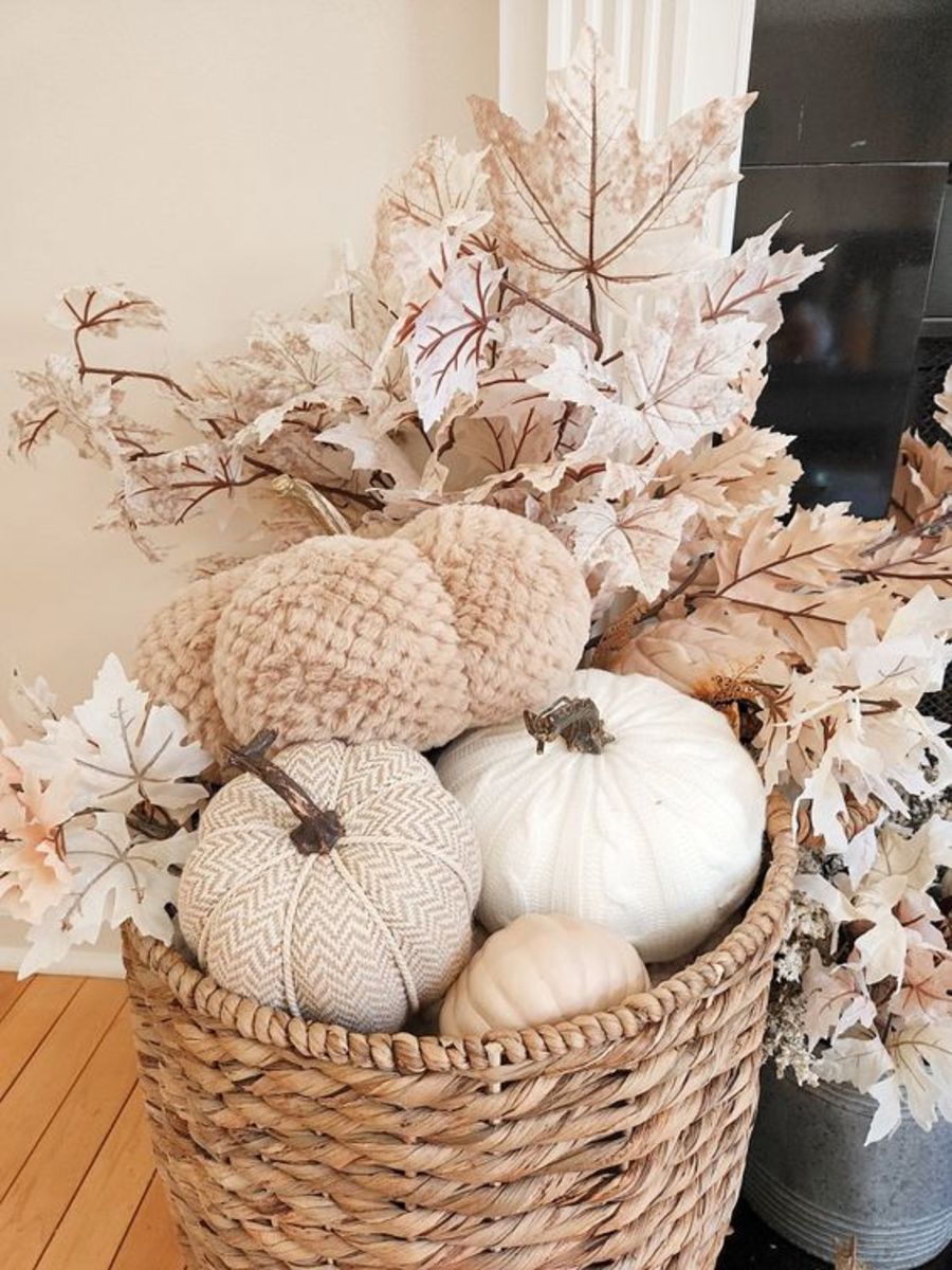 Pumpkin Basket for Fall Decor and a Table Centerpiece