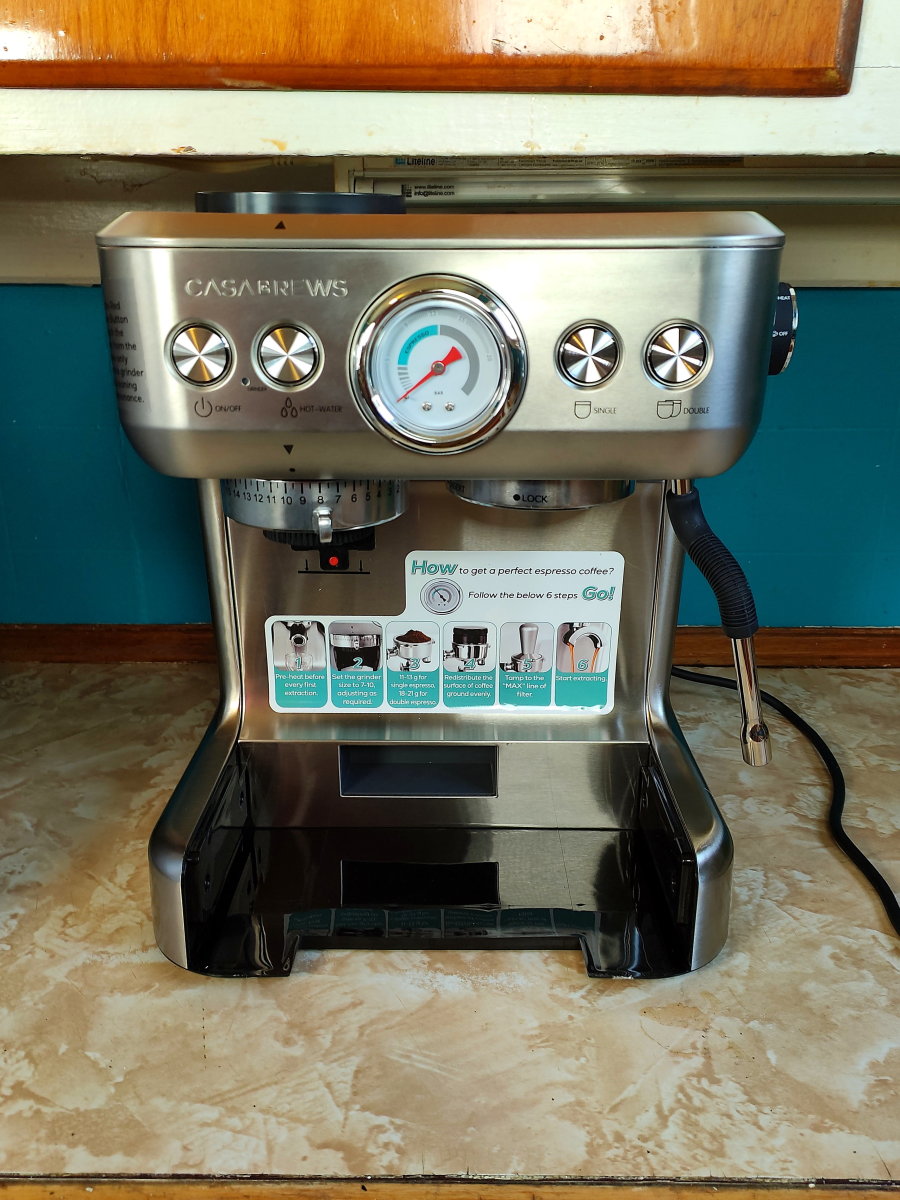 Review of the Casabrews Espresso Machine With Grinder - Delishably