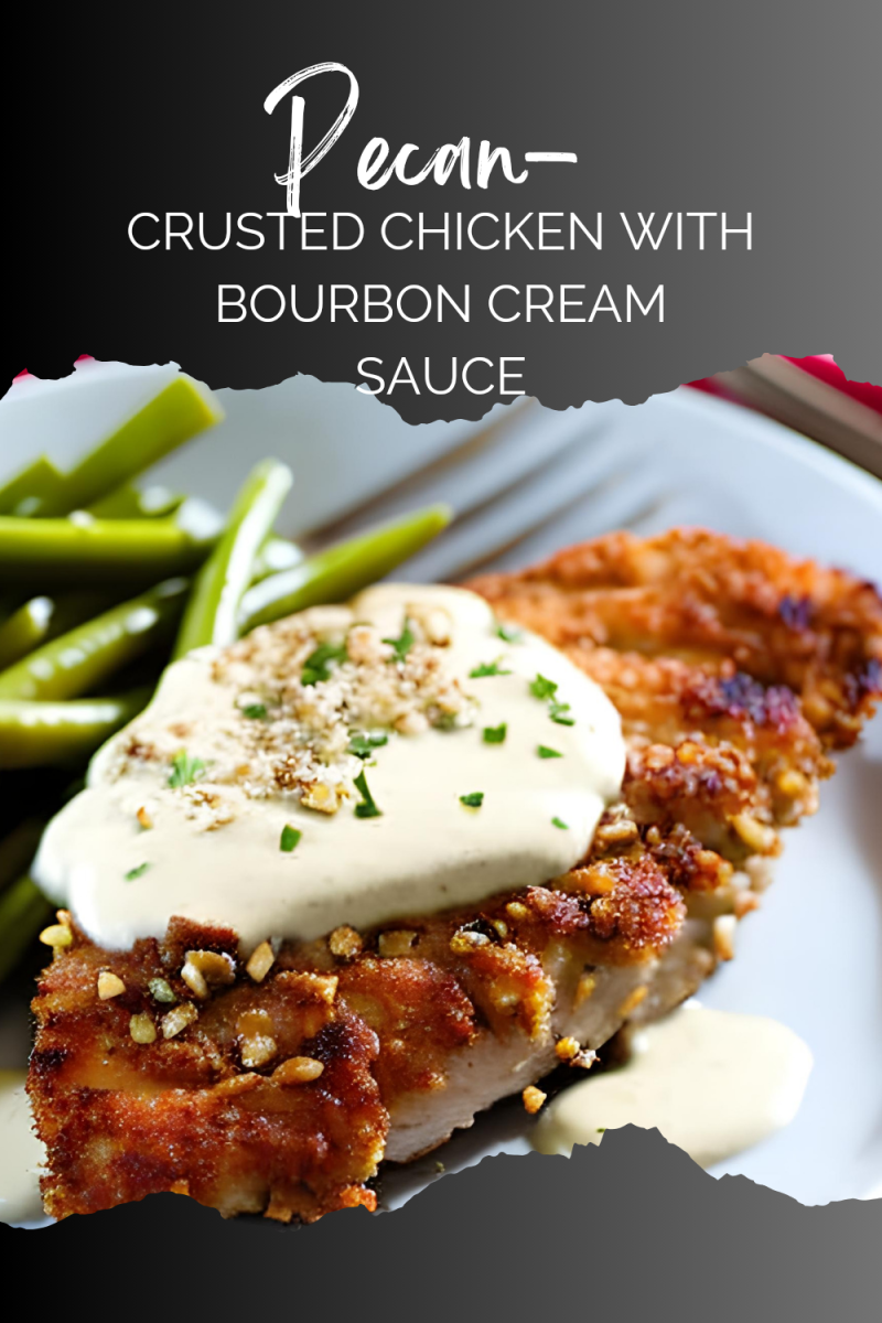 Pecan-Crusted Chicken with Bourbon Cream Sauce