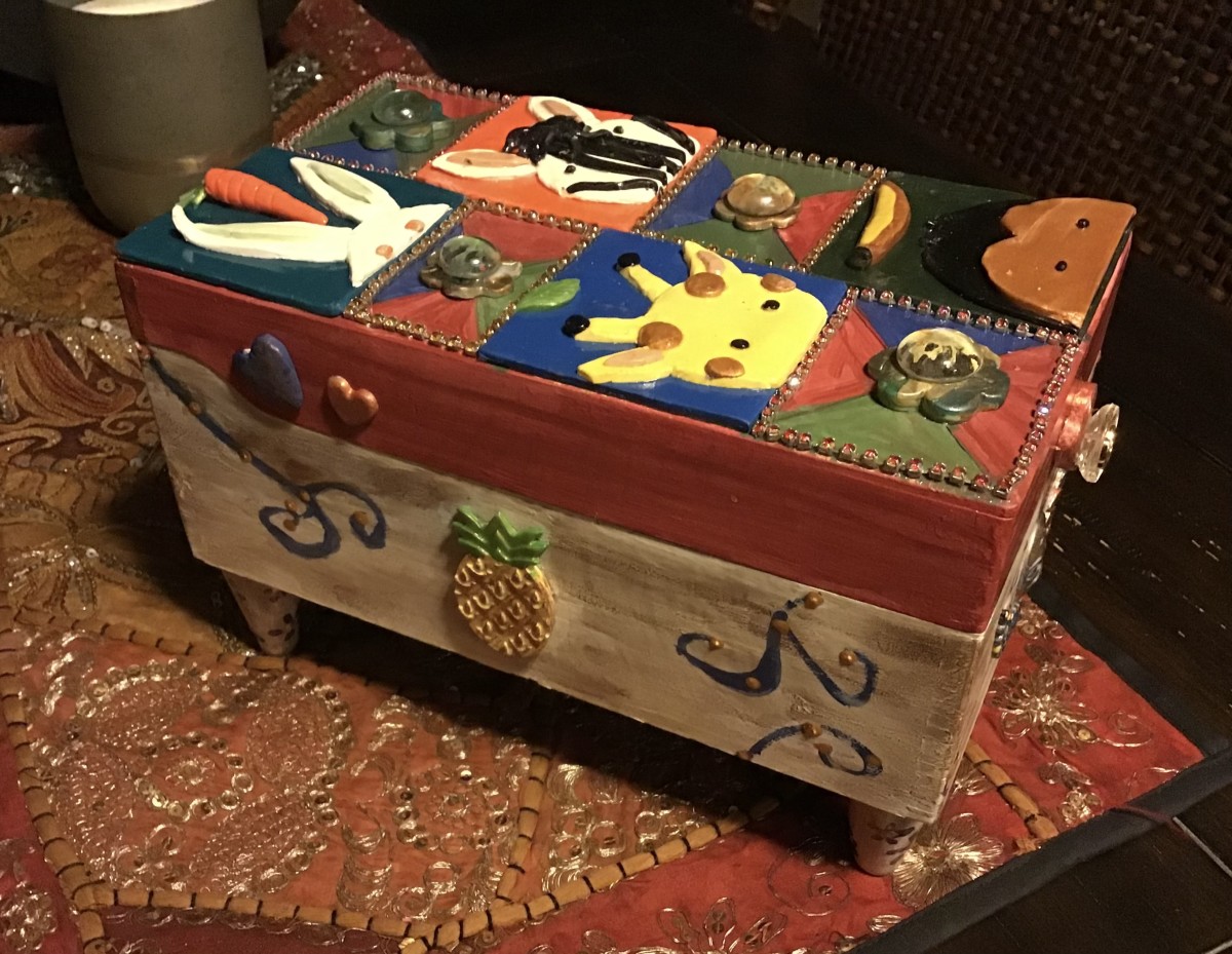 Fun DIY Project: Mixed Media Tiled Storage Box for Kids - FeltMagnet