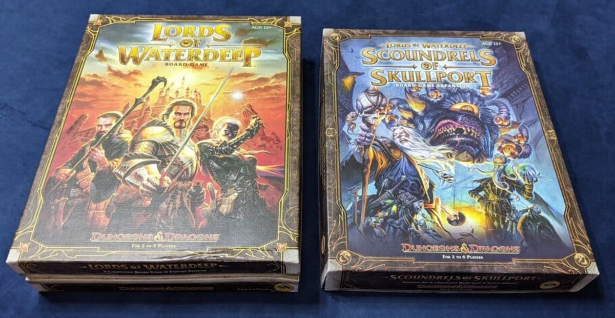 Lords of Waterdeep + Expansion. Our copies of these games get dragged out ALL the time.