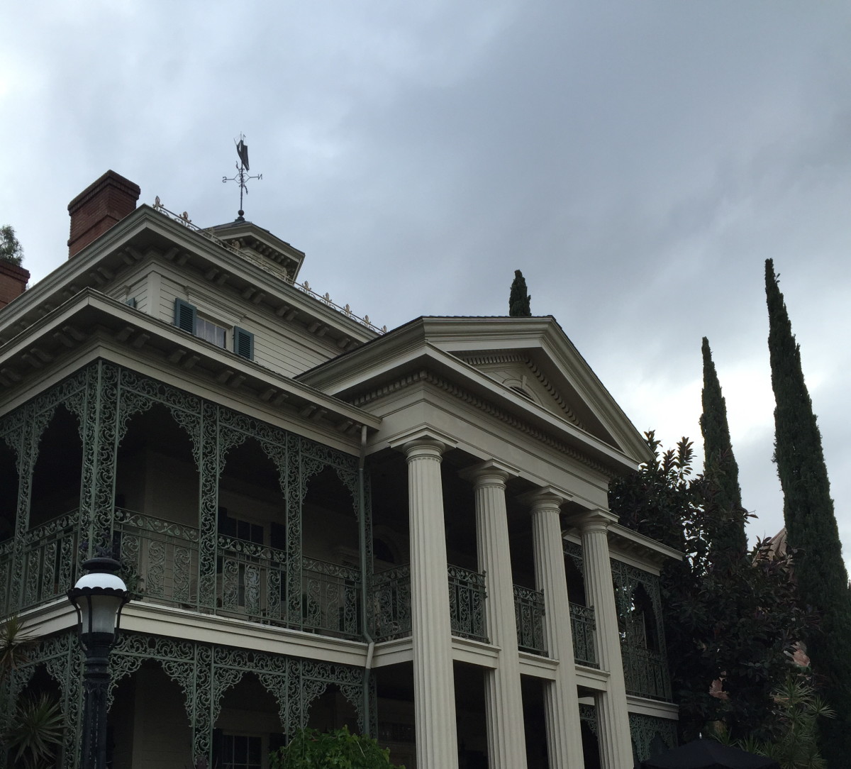 The Haunted Mansion is the best ride to go on when it is dreary outside.